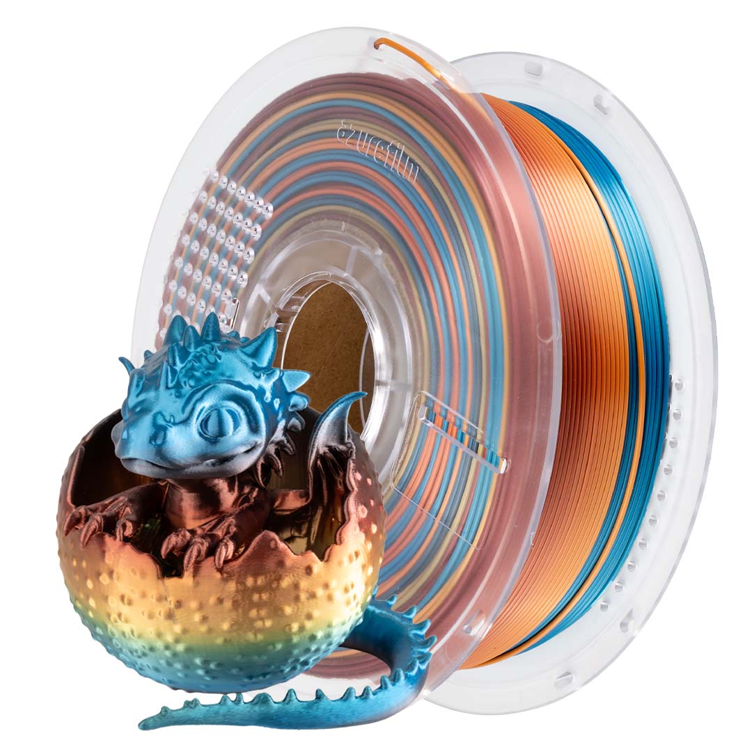 Azurefilm PLA Silk Filament Rainbow Sunset Splash 1000g