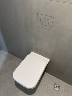 3D Print Model invisible toilet button for tiles